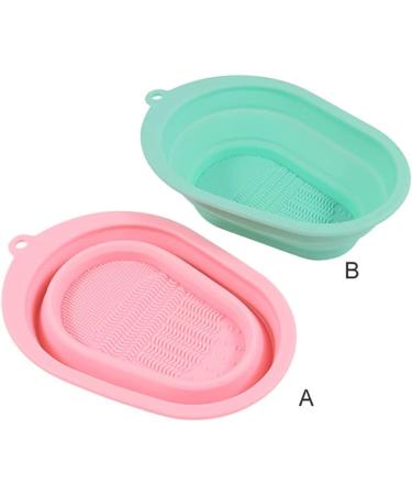 Dajidafu Makeup Brush Cleaning Mat Reusable Folding Cosmetic Tools Washing Pad Portable Eyeliner Applicators Scrubber Household Green - Buy Online on GoSupps.com