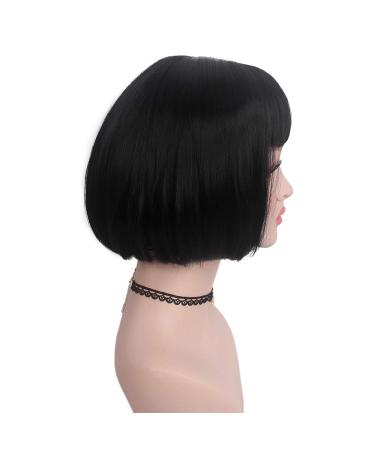 STfantasy Short Black Bob Wig with Straight Bangs - Daily Use Wigs for Women | Shop Internationally - Buy Online on GoSupps.com
