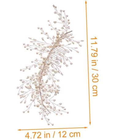 DOITOOL Braided Pearl Hair Comb Headwear Styling Hair Clips Hair Clip for Wedding Rhinestone Hair Clip Wedding Hair Clips Pearls Hair Comb White Abs Hair up Dinner Party Dress - Buy Online on GoSupps.com