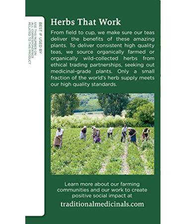 Organic Lemon Balm Herbal Tea - Caffeine Free, 16 Wrapped Bags | Traditional Medicinals - Buy Online on GoSupps.com
