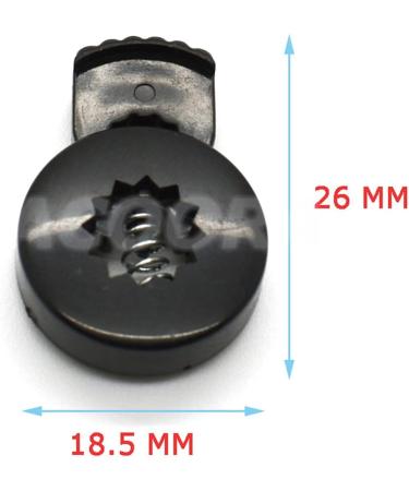 Hole Cord Lock Stopper spring buckle Cord Locks Toggles 200pcs/pack Cord Lock Toggle Stopper Plastic Toggle Clip Black 26mm*18mm*6mm - Buy Online on GoSupps.com