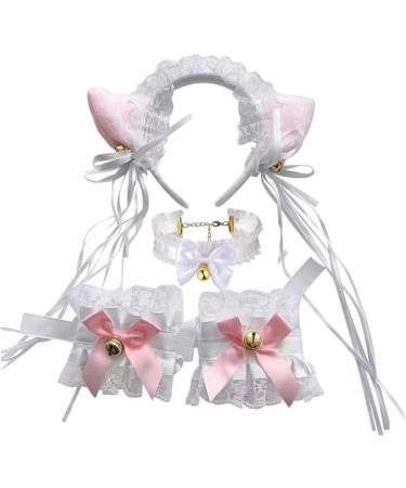 TQUXNGA 1set Halloween Cosplay Ear Headband and Choker/Lace Cuffs/Tail Cosplay Lovely Costume Party Accessories for Adult 5 - Buy Online on GoSupps.com