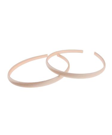 Set of 2 GIRLS Kids Childrens DIY Dance Recital Play Birthday Party School Uniform Special Occasion Hair Accessories Narrow Fabric Satin 1cm Short Long Hair Headband Alice Band Hairband (Pale Pink)