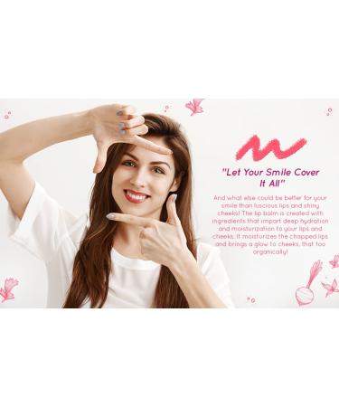 Organics Beetroot Lip & Cheek Tint Balm - Nourishing Color for Women | Lighten Dark Lips & Hydrate Chapped Skin (15g - Buy Online on GoSupps.com