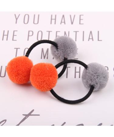 Lurrose 10-Piece Pom Pom Hair Tie Set | Fluffy Elastic Hair Bands for Women & Girls | Stylish Fur Ball Ponytail Holders | International Shipping Available - Buy Online on GoSupps.com