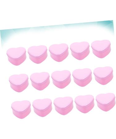 Healeved 15pcs Box Boxes Metal Tin Container Portable Fashion Candy Case Candy Box Heart-shaped Jar 9*9*4.5cm Pink - Buy Online on GoSupps.com
