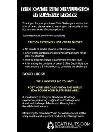 Death Nut Challenge V2.0 - Carolina Reaper Peanuts with Ghost Pepper & Moruga Scorpion - Improved Flavor & Crunch - Buy Online on GoSupps.com