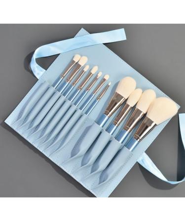 Elegant temperament type 11 blue and white wind chimes makeup brush set powder blush eyeshadow makeup brush makeup tools manufacturers in stock (Blue brush bag)
