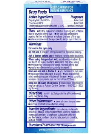 Clear Eyes Triple Action Relief Eye Drops - 0.50 oz (Pack of 6) | Fast International Shipping - Buy Online on GoSupps.com