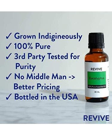 Eucalyptus Essential Oil 30mL - 100% Pure Therapeutic Grade by REVIVE | Aromatherapy Diffuser Massage & Skin Care - Buy Online on GoSupps.com