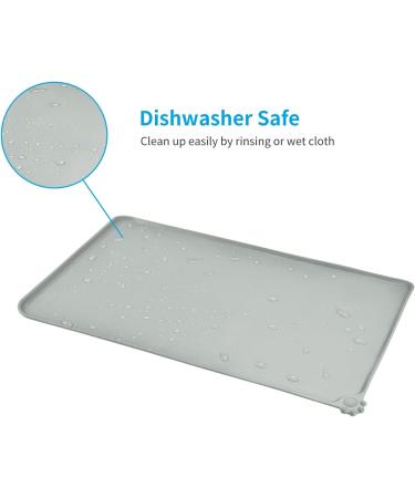 AUDWUD Silicone Waterproof Pet Feeding Mat - Anti-Slip Dog & Cat Bowl Mat 47x30 cm | Durable & Easy to Clean - Buy Online on GoSupps.com