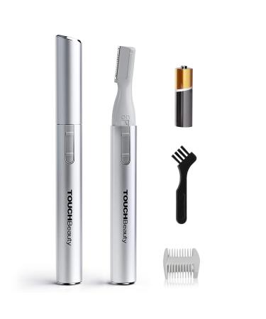 TOUCHBeauty Electric Eyebrow Trimmer Eyebrow Hair Remover Painless Facial Hair Trimmer for Women Portable Ladies Shaver AG-815B (Silver)