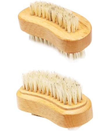 Wooden Nail Brushes Cleaning Bristle Nail Brushes Manicure Pedicure Nail Scrubber for Fingernail Toenail - Buy Online on GoSupps.com