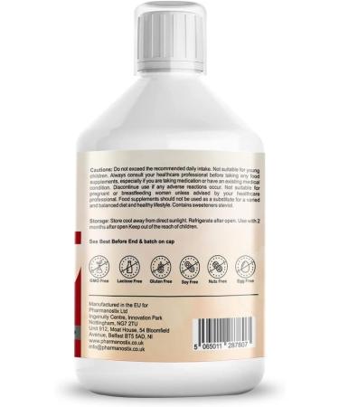 Pharmanostix Liquid Iron Supplement 500 mL - Made with Organic Fruit and Herbal Blend - Supported with Acai Powder B Complex and Vitamin C - Mixed Fruit Flavour - Suitable for Vegans - Buy Online on GoSupps.com