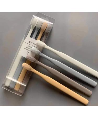 Elevate Your Oral Care with Exquisite Japanese Style Toothbrushes Blue Orange Gray White