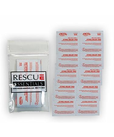 Rescue Essentials Sting Relief Wipes (10 pack)
