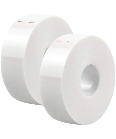 2 rolls eyelash tape white tape eyelash extension band eyelash isolations adhesive tape eyelash band for eyelashes lash extension (5m per roll)