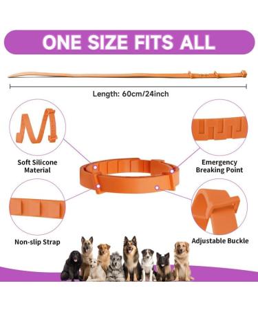 Woyamay Calm Collar for Dogs | Adjustable Natural Pheromone Collar | Stress Relief for All Sizes | 60 Days of Action (Orange) - Buy Online on GoSupps.com