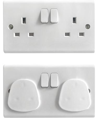 10 Pcs Plug Socket Covers - Baby Safety Proofing Electrical Outlet Guards + Fire & Water Leak Protection - Ideal for Home, Office, School & Hospitals (White) - Buy Online on GoSupps.com