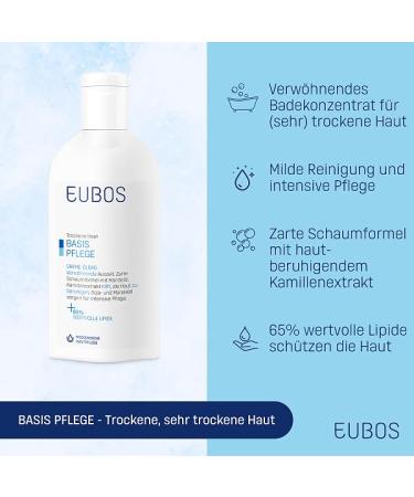 Eubos Creme Oil Bath 200ml - Best Bathing Concentrate for Dry Skin | Dermatologically Tested Skin Tolerance - Buy Online on GoSupps.com