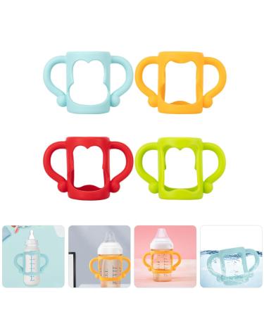 Subsofan 4-Piece Silicone Baby Bottle Covers & Suction Handles - Perfect for Newborns - Buy Online on GoSupps.com