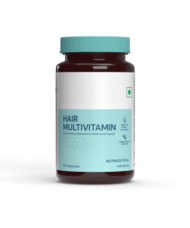 Hair Vitamin with DHT Blockers (60 Capsules) | Omega & Biotin Supports Keratin Synthesis & Helps Reduce Hair Fall