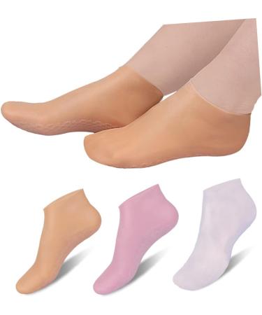 DRESSOOS Female Socks 3 Pairs moisturizing Socks Non Socks Aloe Socks spa Socks spa Gel Socks Foot Care Foot Socks Lotion Socks Silicone Socks Foot Care Miss Sebs Heel Casual Socks - Buy Online on GoSupps.com