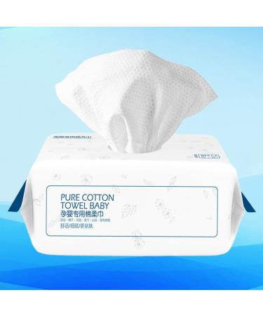 Milisten 80pcs Soft Dry Wipe Disposable Face Towel for Sensitive Skin - White - Buy Online on GoSupps.com