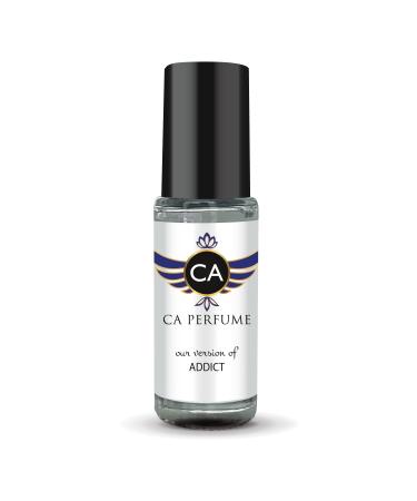 CA Perfume Impression of Addict For Women Replica Fragrance Body Oil Dupes Alcohol-Free Essential Aromatherapy Sample Travel Size Concentrated Long Lasting Attar Roll-On 0.14 Fl Oz/4ml-X1