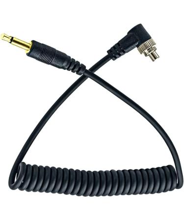 3.5mm Plug Male Flash PC Sync Coiled Cable 12 inch for Studio Photography - Buy Online on GoSupps.com