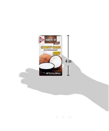 Aroy-D Pure Coconut Cream 8.5 fl oz (Pack of 6) - 100% Pure Coconut Cream for Cooking - 8.5 Fluid Ounce x 6 Pack - Buy Online on GoSupps.com