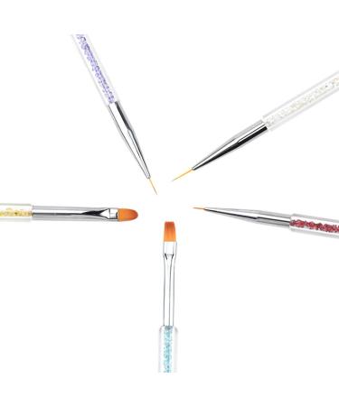 Jinlaili 5 Pieces Nail Art Liner Brush Set - Double Ended Dotting Pen & Tool for Creative Nail Designs - International Shipping Available - Buy Online on GoSupps.com