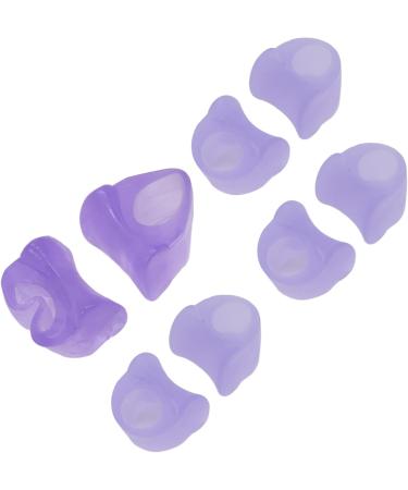 Toe Separator 4 Pairs - Reusable Silicone Bunion & Hallux Valgus Corrector Pads for Overlapping Toes | Purple - Buy Online on GoSupps.com