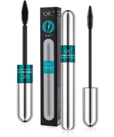 Hiccup Lash Cosmetics Vibely Mascara 4D Silk Fiber Eyelash Mask 2in1 Thrive Mascara for Natural Lengthening and Waterproof Thickening Effect 1