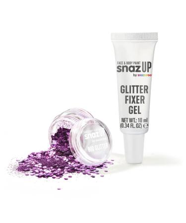 Snazaroo Bio Glitter Kit Face and Body Paint Biodegradable Gliter Fuchsia Colour 5g + Fixer