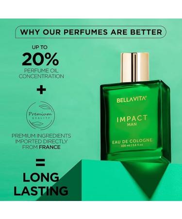 Luxury IMPACT MAN Perfume with Mandarin Orange Patchouli Cedar | Woody Citrusy Long Lasting EDC Fragrance Scent for Men 100Ml - Buy Online on GoSupps.com