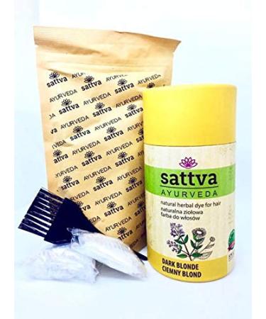 Sattva Ayurveda SATTVA_Natural Herbal Dye for Hair naturalna zio owa farba do w os w Dark Blonde 150g