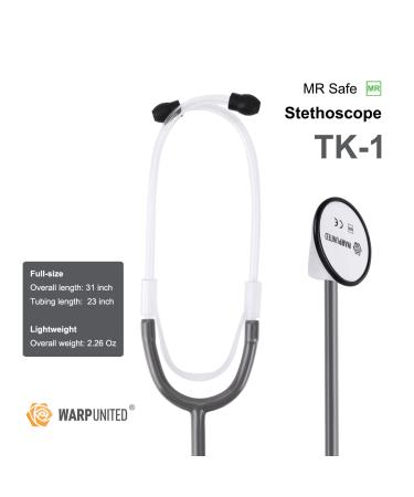 TK-1 Professional MR Safe Stethoscope - Dual-Frequency Gray | International Shipping Available - Buy Online on GoSupps.com