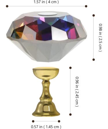 FOMIYES 1 Set manicure practice base fake nail holder fingernail display stands manicure tool nail tips practice holders magnetic base 6 piece set Crystal glass with electroplating diamond Colorful - Buy Online on GoSupps.com