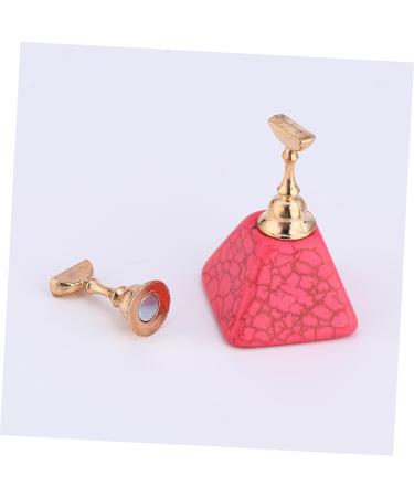 POPETPOP Nail practice nail bracket manicure tools nail tip holder nail display stand Practical nail art tool magnetic nail tip stand chessboard finger stand nail practice base 10x7cm Pink - Buy Online on GoSupps.com