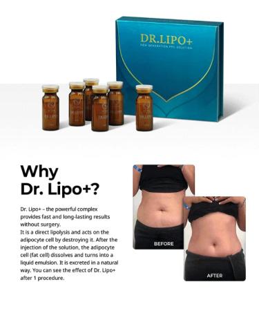 Dr. Lipo+ Fat Dissolving Injection 10ml x 10 Vials - Body Contouring Solution - Buy Online on GoSupps.com