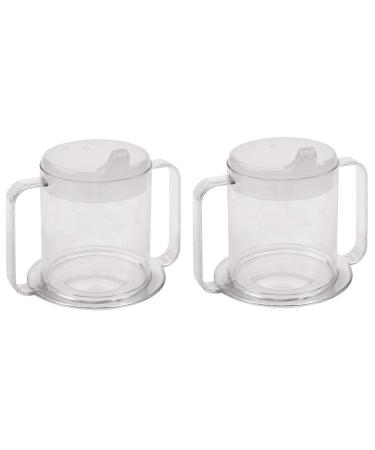 Adult Sippy Cup with 2 Handles Independence Sip Cups for Adults for Limited Mobility Handicap Cups for Elderly Care(2 pcs)