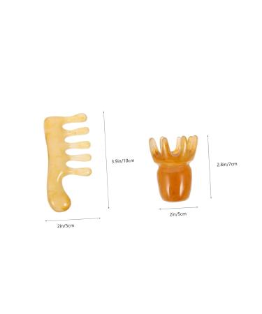 Frcolor 4-Piece Antistatic Massage Comb Set | Resin Head Scalp Massager & Jade Comb Tools for Hair Care | International Shipping Available - Buy Online on GoSupps.com