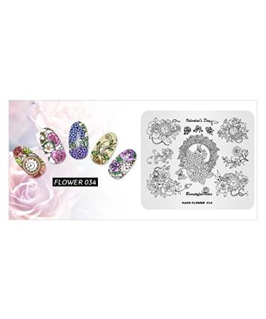 Nail Stamping Flower Model Plate - DIY Nail Art Decoration | International Shipping - Buy Online on GoSupps.com