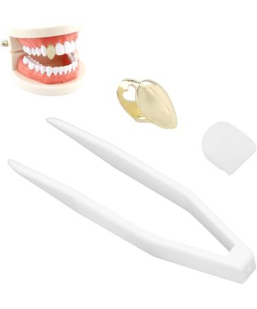 Verdant Touch Reusable Hip-Hop False Tooth Kit - Gold Tweezers & Wax for Halloween Festivals | International Shipping - Buy Online on GoSupps.com