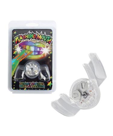 LED Flashing Mouth Teeth Guard Light Up Teeth Glow in The Dark LED Party Light Up Toys Flashing Flash Brace Mouth Guard Piece Glow Party Supplies (01)