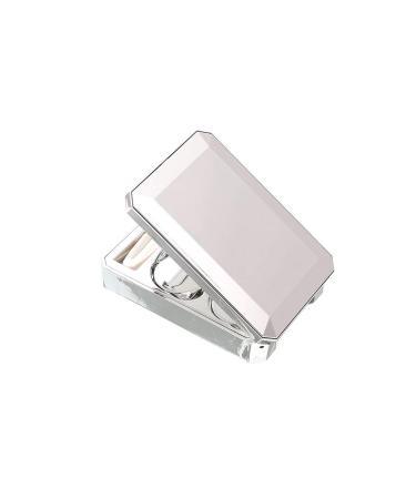 Optometry lens container contact lens container box contact lens container 3D jewelry model simple portable contact lens box Cute simple storage contact lens box (color: pink) (color: silver