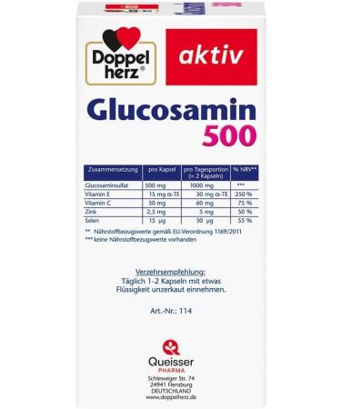 Buy Double Heart Glucosamine 500 Capsules - Joint Support Supplement | Fast International Shipping - Buy Online on GoSupps.com