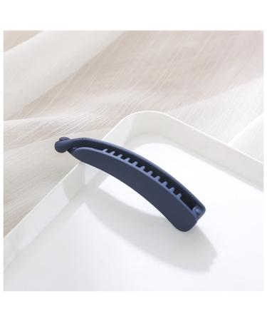 Hair Clips Solid Color Frosted Banana Clip Fashion Ponytail Holder Hair Clips Hairpins Barrettes Women's Hair Accessories Blue Hair Clips (Size : Blue)