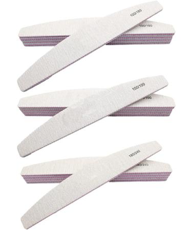 dijiusidy Nail File Half Moon Shaped Home Salon Personal Care Manicure Shaping Accessory Polishing Strips Dual-sided Pedicure Tool 100/180 - Buy Online on GoSupps.com